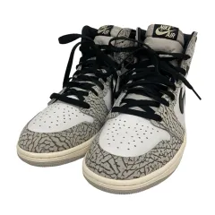 ナイキ NIKE AIR JORDAN 1 RETRO HIGH OG ハイカットスニーカー 総柄 DZ5485-052 28.0 グレー 白 ホワイト 黒 ブラック