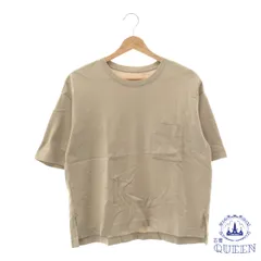 【訳アリ】 MUJI 無印良品 トップス オーバーサイズ Tシャツ シンプル 半袖 レディース ベージュ ボーダー M～L 901-2645 送料無料 古着