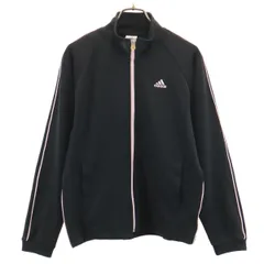 adidas アディダス トラックジャケット M ブラック ジャージ レディース 古着