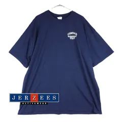 【肩幅60.5cm】【ダイヤマーク（90-00年代）】JERZEES ジャージーズ CONRAD ELEMENTARY STAFF 学校 スタッフ 胸ロゴ 半袖Tシャツ XLサイズ　ネイビー コットンポリエステル（50/50）【湘南倉庫】T14