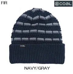 COAL　コール　The FIR BEANIE （NAVY/GREY)　 ビーニー ニットキャップ ニット帽 メール便対応！