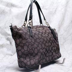 COACH コーチ シグネチャー柄 トートバッグ グレー ブラック F58283