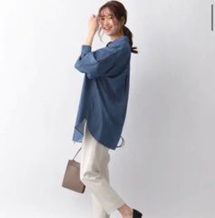新品未使用　GLOBAL WORK レギュラーカラーBIGシャツ デニム