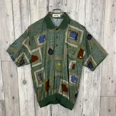 OLD unknown 90s ヴィンテージ 日本製 アート柄 半袖 シャツ L