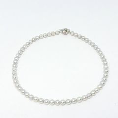 タサキ 田崎真珠 TASAKI アコヤグレーパールネックレス 6.9-7.3mm 着色 SVクラスプ 43cm★タサキ糸替え済み★