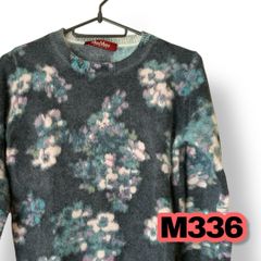 MaxMaraSTUDIO(マックスマーラストゥディオ)　花柄ニット　ブルー系色　Sサイズ　レディーストップス　管理M336