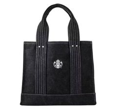 【新品】 台湾 スターバックストートバッグ キャンバストートバッグ 帆布バッグ ブラック 帆布
