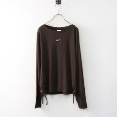 新品 大きいサイズ ウィメンズ ナイキ NIKE スポーツウェア リブ ロングスリーブ モッド クロップ トップス XL ブラウン【2400014389968】