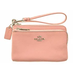 【COACH】52380 エンボスド テクスチャード レザー ダブル ジップ リストレットポーチ