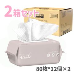 公式 AIRFRIC おしりふき おうちセット 80枚*12個*2箱 1920枚 超超超厚手 一枚ですっきり 純水99.99％ 極厚 蓋つき  新生児 肌にやさしい 水分たっぷり WT001-2