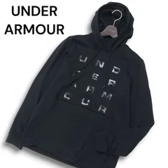 UNDER ARMOUR アンダーアーマー 秋冬 COLDGEAR 裏起毛★ プルオーバー パーカー フーディー Sz.M メンズ 黒
