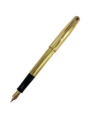 美品18K パーカー ソネット ワインレッド 万年筆 レザーペンケース付き
