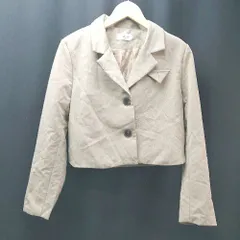◇ DESIGN XYVOGUE ショート フロントポケット オフィスカジュアル 長袖 ジャケット サイズL ブラウン系 レディース E 1310050003005のサムネイル