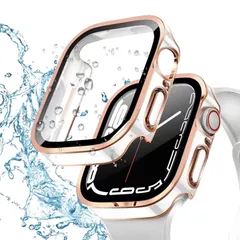 【在庫処分】防水 本体 一体型 新デザイン アップルウォッチ 3D直角エッジ アップルウォッチ 超薄型 PC+ガラス素材 45mm対応 高透過率apple watch 41mm カバーキズ防止 44mm 簡単に取り付け・取 全面保護 カバー40mm apple