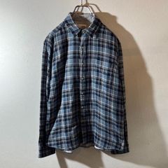 SONOMA 長袖フランネルシャツ Mサイズ 青系チェック