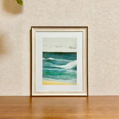 新品☆額縁付アートポスター☆Rob Delamater（ロブ・デラメーター）☆版画☆抽象画☆デザイン☆LA MER II☆533