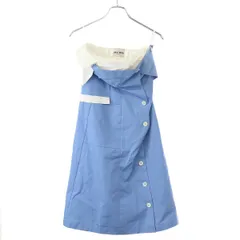 miu miu ミュウミュウ 25SS Poplin dress ポプリンドレスワンピース MF5786 1BMS ブルー 36のサムネイル