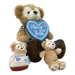 186001 現状品 東京ディズニーリゾート ダッフィー ぬいぐるみ Sサイズ バレンタイン 2012 コスチューム 3点 まとめ売り キーホルダー 希少