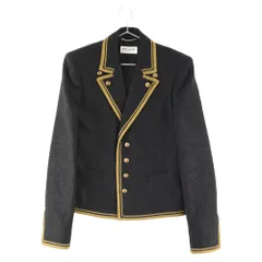 SAINT LAURENT PARIS (サンローランパリ) 20SS フラワージャガードナポレオンジャケット ブラック/ゴールド 597960のサムネイル