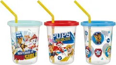 【送料込み♪】スケーター 食洗機対応ストロー付タンブラー3個セット320ml パウパトロール23(SIH3ST)(配送区分A)