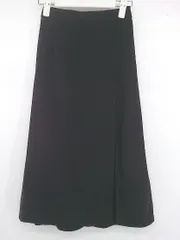 ◇ MAISON DE THERESE シンプル フロントスリット 膝下丈 ナロー スカート サイズS ブラック レディース E  【1306240005249】