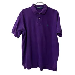 POLO RALPH LAUREN 半袖 ポロシャツ XL パープル ポロ ラルフローレン 鹿子 古着卸 アメリカ仕入 a707-5711
