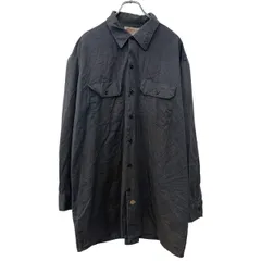 Dickies 長袖 無地シャツ X-LARGE ダークグレー ディッキーズ ボタン 胸ポケット 無地 シンプルシャツ カジュアル 春物 a710-6125のサムネイル