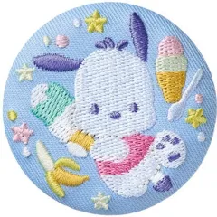 【中古】食玩 雑貨 6.ポチャッコ 「サンリオキャラクターズ 刺繍缶バッジ付きビスケット2」