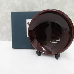 骨董・民芸品 輪島塗 小林栄一 菓子鉢 菓子盆 菓子器 漆器   箱有 能登輪島