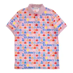 サイズ：6 JACK BUNNY ジャックバニー ×PAC-MAN 半袖ポロシャツ 総柄 ピンク系 [240101529954] ゴルフウェア メンズ ストスト
