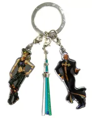 【中古】雑貨 空条徐倫＆エンリコ・プッチ 3連キーホルダー 「JOJOTREE ジョジョの奇妙な冒険 in TOKYO SKYTREE」