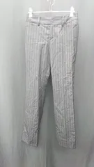 ◇ Θ INDIVI インディヴィ ストライプ柄 パンツ サイズ03 ブラック レディース E  【1410290001110】