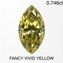 【新品】FANCY VIVID YELLOW ダイヤモンドルース