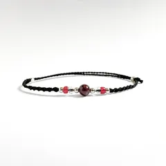 【1月誕生石】静電気防止ブレスレット｜虹色ジュエル｜ガーネット