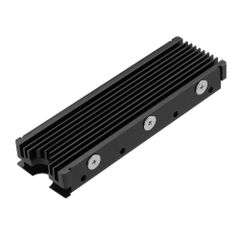 2280mm SSD両面ヒートシンク、PC / PS5用サーマルシリコンパッド付きM.2 M.2 PCIE NVMe SSD (黒)