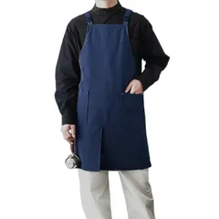 新品 [Mutenye] エプロン メンズ レディース H型 撥水エプロン おしゃれ 肩掛け 肩ひも長さ調節可能 ポケット付き 2重生地 シワになりにくい 汚れにくい 料理用 作業用 家事用