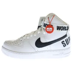 NIKE (ナイキ) 【観賞用2014年製】 14AW ×Supreme AIR FORCE 1 HIGH SP 698696-100 シュプリーム エアフォース1 ハイカットスニーカー シューズ ホワイト US8.5/26.5cm