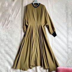 本場大島 泥染め ピンタック ロングワンピース - メルカリ