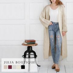 JULIA BOUTIQUE  ケーブル編みローゲージニットカーディガン