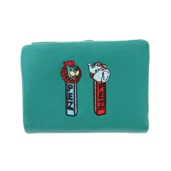 PEZ(ペッツ)× earコラボ ターコイズ ブルー　二つ折り財布 PEZ(ペッツ)× ear】コラボ/本革/コンパクト/刺しゅう折り財布
