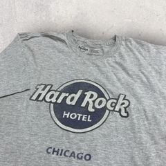 US古着 メキシコ製 Hard Rock HOTEL CHICAGO ハードロック シカゴ Tシャツ L グレー