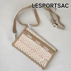 レスポートサック　ミニショルダー　ポシェット　お財布ショルダー　水玉　ドット　白