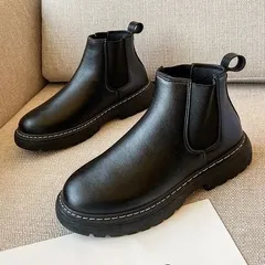 ブーツ メンズ サイドゴア チェルシーブーツ PU レザーブーツ カジュアル ショートブーツ ワーク 厚底 3.5cm M250408-259