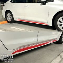 【松印】車種専用 バンパーステッカー (サイド) トヨタ カローラ セダン ZWE211 ZWE214 ZWE215 ZWE219 ZRE212 NRE210 MZEA17 ハイブリッド WXB