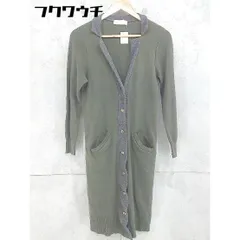 ◇ la belle Etude コットン ニット セーター 長袖 ロングカーディガン サイズF カーキ グレー レディース 【中古】 【1103110005374】