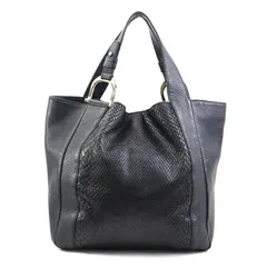 極美品 希少品 GUCCI パイソン バンブー チェーン トートバッグ タッセル 極美品 希少品 GUCCI パイソン バンブー チェーン トートバッグ