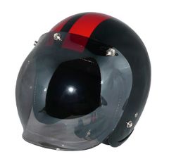 新品！ ZK-300 スモールジェット 内装着脱式で外して洗える【メタリックブラック/レッド】+スモークミラーバブル（劣化防止UVカット＆ハードコート加工済） SG公認 PSC認可 全排気量対応 盗難防止金属ホルダー フリーサイズ(57～60㎝) 