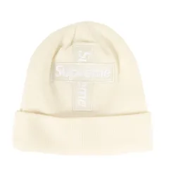 【新品同様】Supreme シュプリーム ビーニー ナチュラル サイズ:FREE | 20AW NEW ERA クロスボックスロゴ ニット ビーニー (Cross Box Logo Beanie) | ブランド 帽子 ニットキャップ | コラボ 別注【中古】