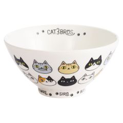 ☆ 顔 ☆ にゃん屋 猫3兄弟飯椀 にゃん屋 猫3兄弟 お茶碗 日本製 飯椀 ご飯茶碗 茶碗 茶わん 猫 ねこ ネコ 耳付き キャラクター 猫柄 ネコ柄 食器 可愛らしい キッチン雑貨 かわいい 可愛い キャラ キャット キュート お祝い 記念品