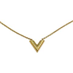 ルイヴィトン LOUIS VUITTON ネックレス エセンシャルV M61083 メタル ゴールド レディース